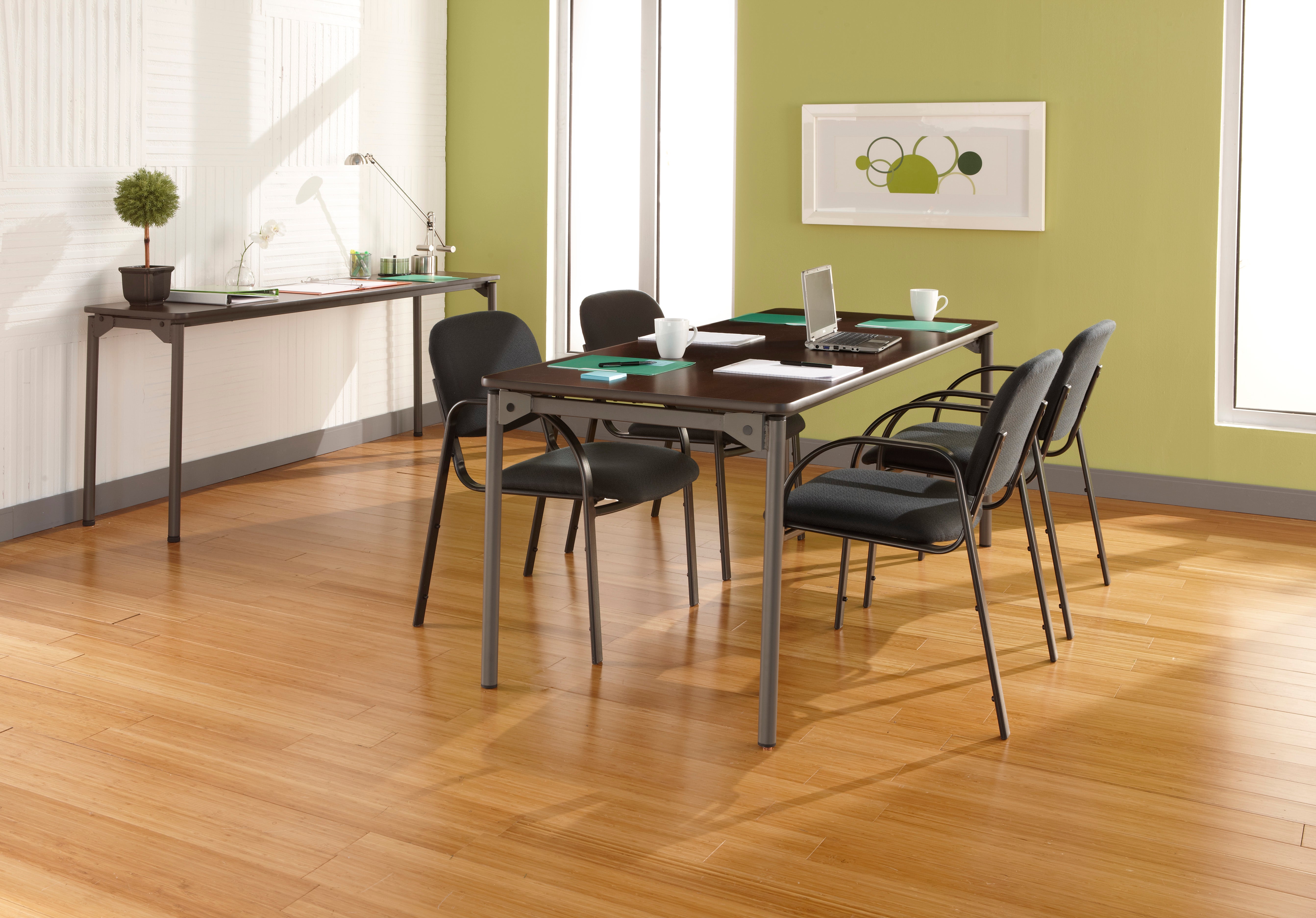 Maxx Legroom™ Wood Folding Table, Walnut - 30" x 72"