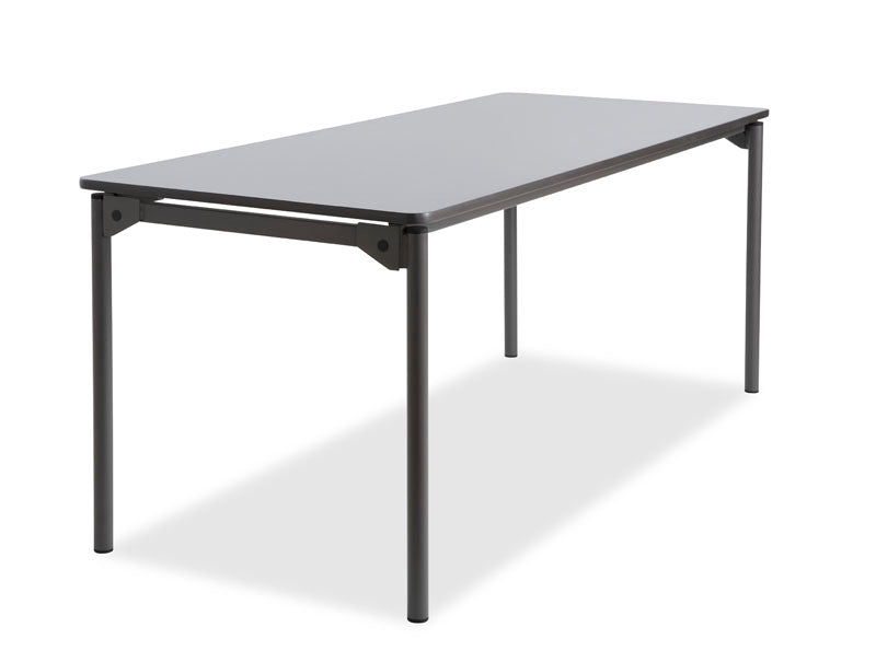 Maxx Legroom™ Wood Folding Table, Gray - 30" x 72"