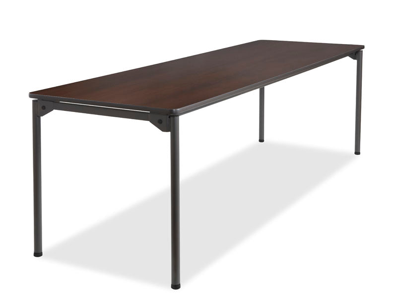 Maxx Legroom™ Wood Folding Table, Walnut - 30" x 96"
