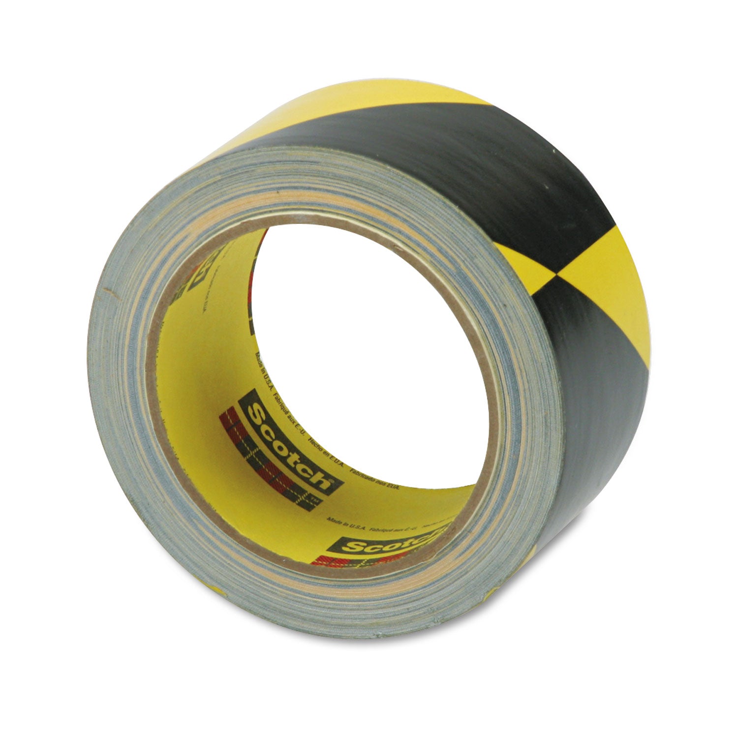 36 yd Length x 2" Width - Black, Yellow - Vinyl - 5.40 mil - Rubber Resin Backing - Abrasion Resistant, Chemical Resistant - For Hazard Identification, Floor Marking - 1 Roll