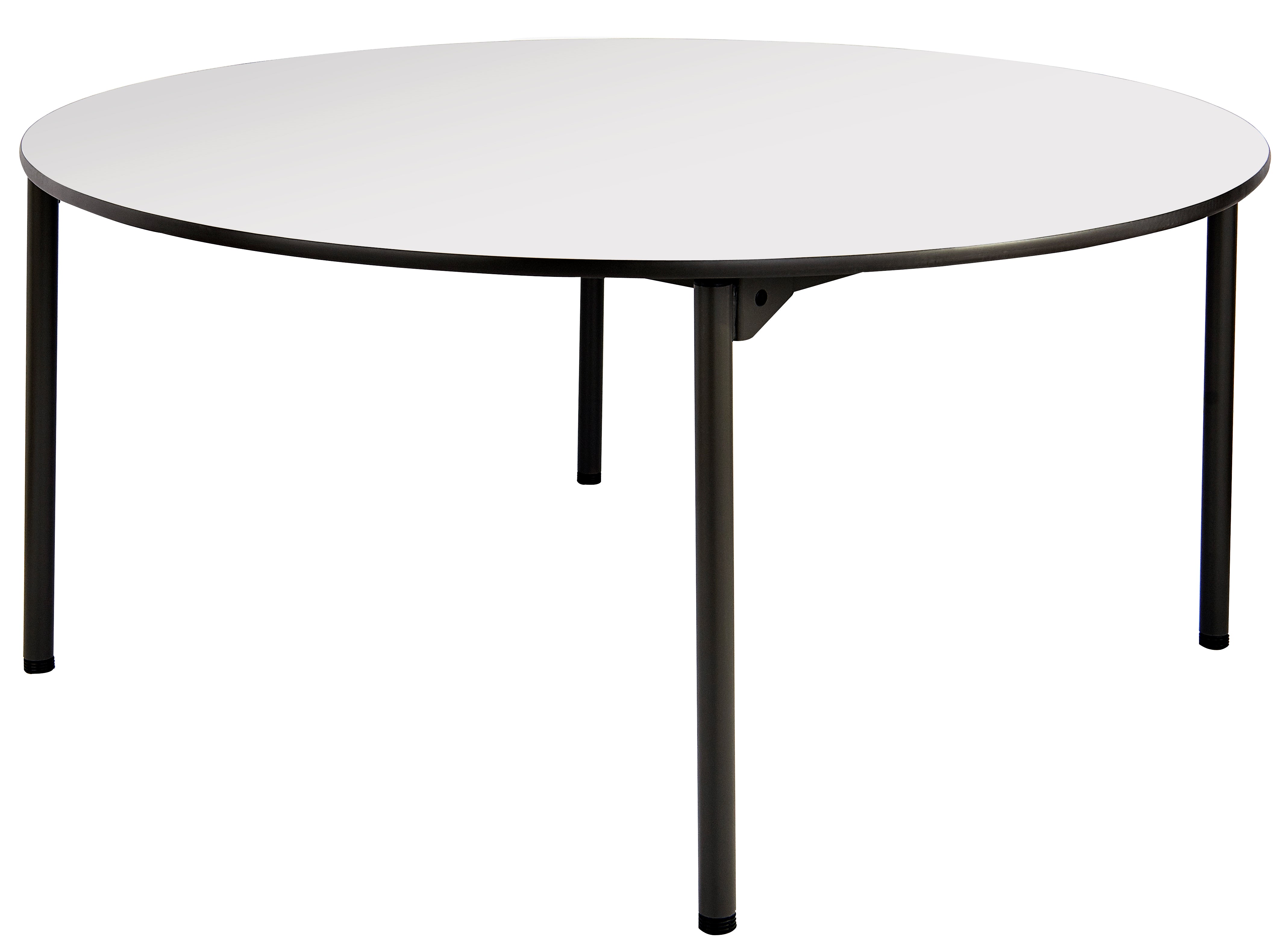 Maxx Legroom™ Wood Folding Table, Gray - 60" Round