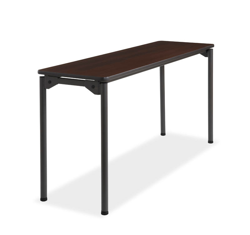 Maxx Legroom™ Wood Folding Table, Walnut - 18" x 60"
