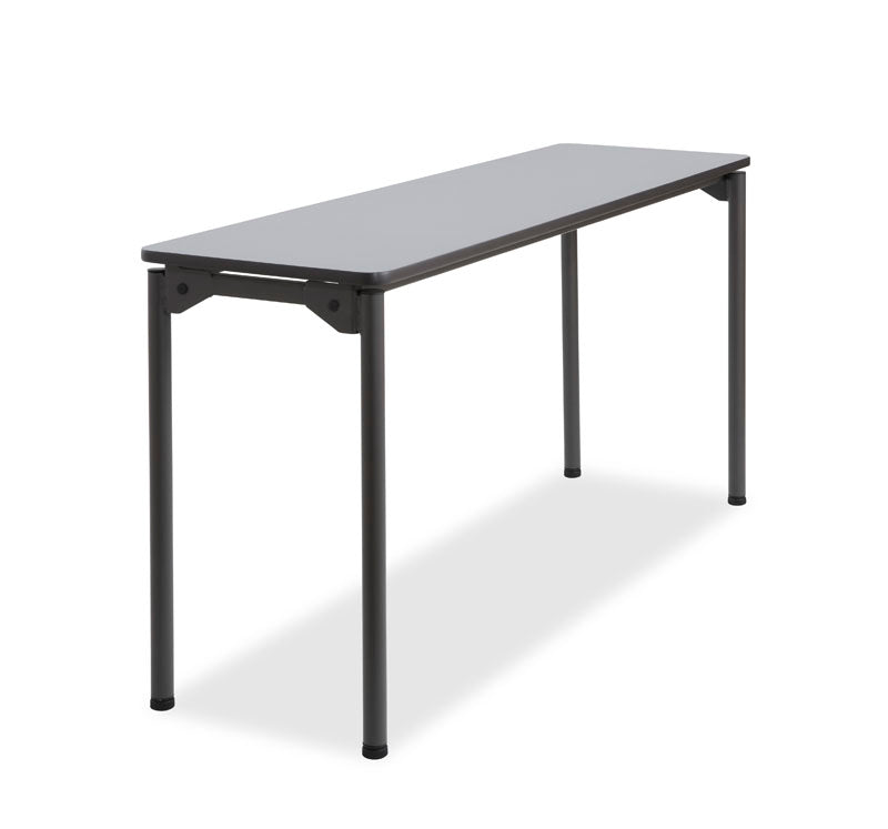 Maxx Legroom™ Wood Folding Table, Gray - 18" x 60"