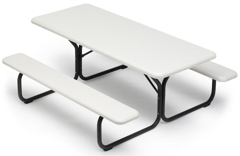 IndestrucTable® Classic Picnic Table, Platinum Granite - 72"