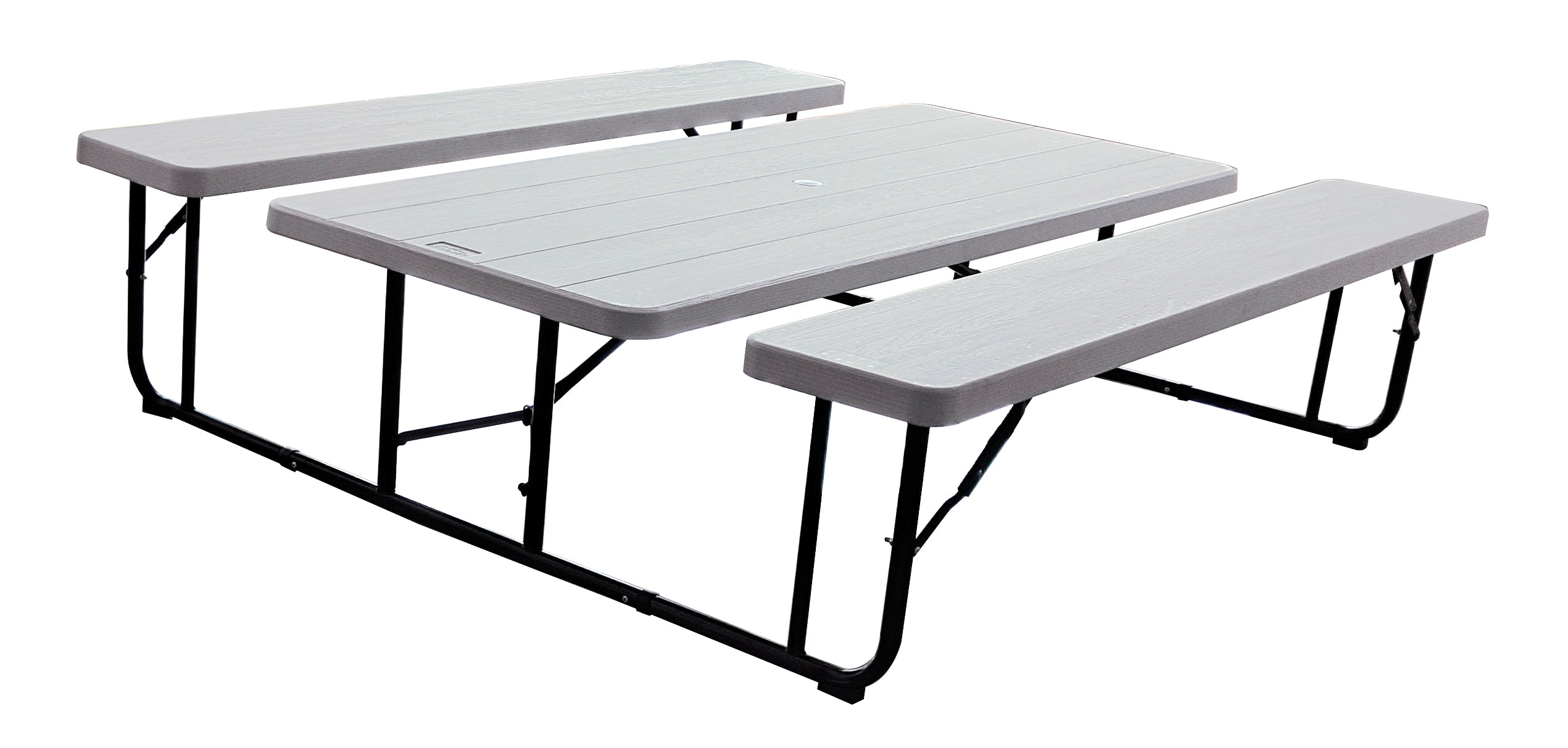IndestrucTable® Classic Picnic Folding Table, Platinum Granite - 72"
