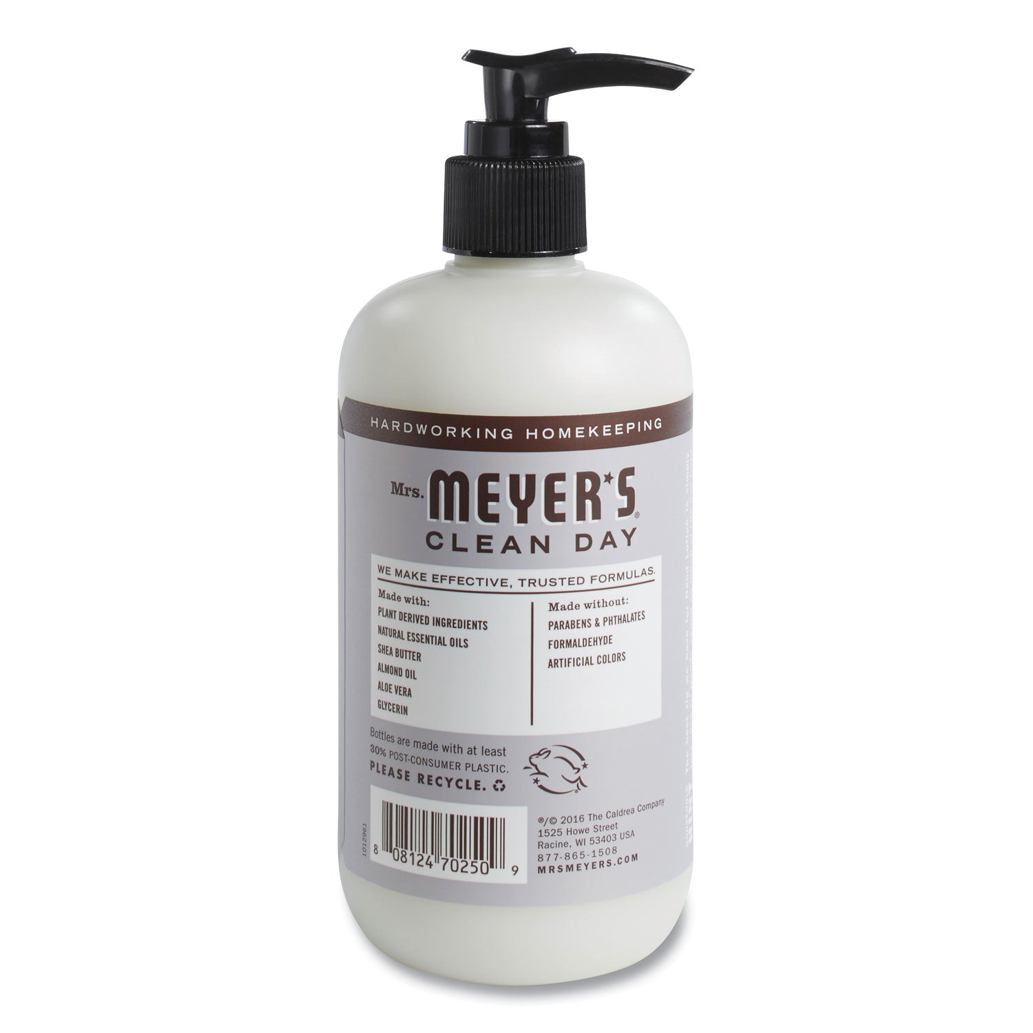 Mrs. Meyer's Clean Day Lavender Lotion - Lotion - 12 fl oz - Lavender - Pump Bottle - For Dry Skin - Applicable on Hand - Cruelty-free, Non-greasy, Paraben-free, Moisturising Pump Bottle - 1 Each
