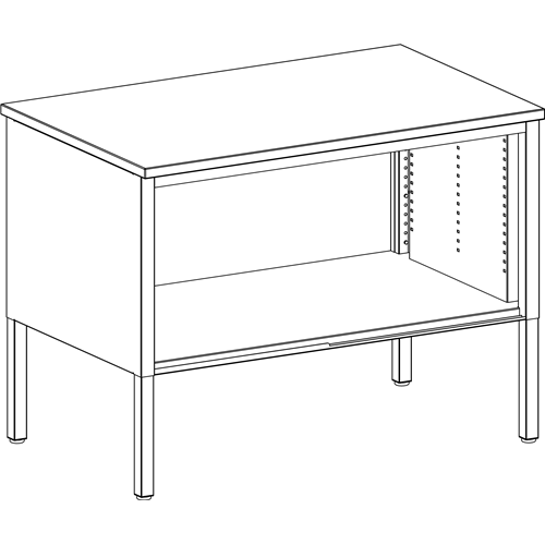 Mailflow Systems Storage Table; No Doors, 60"W x 30'D Adj. 24"-36"H, HPL