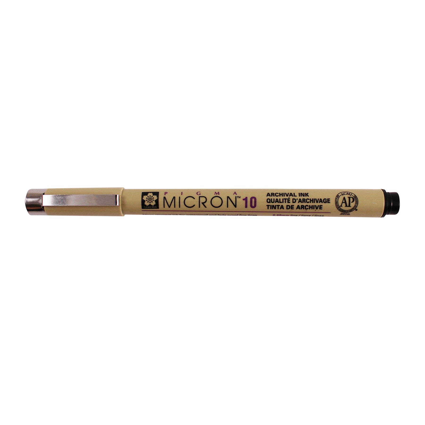 Pigma Micron Pen, Black, 0.60mm Size 10