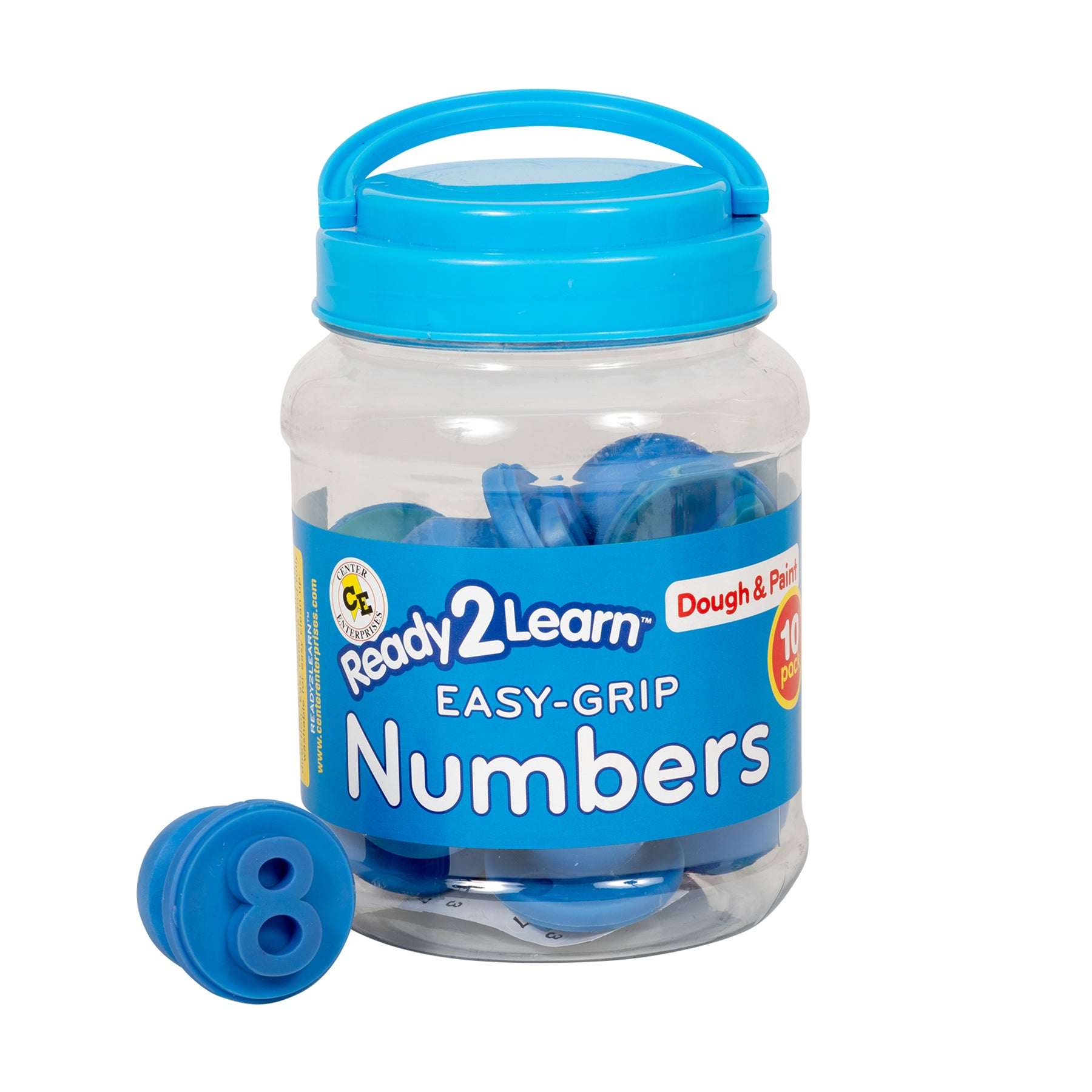 Easy Grip Dough and Paint Stampers, Numbers, Set of 10
