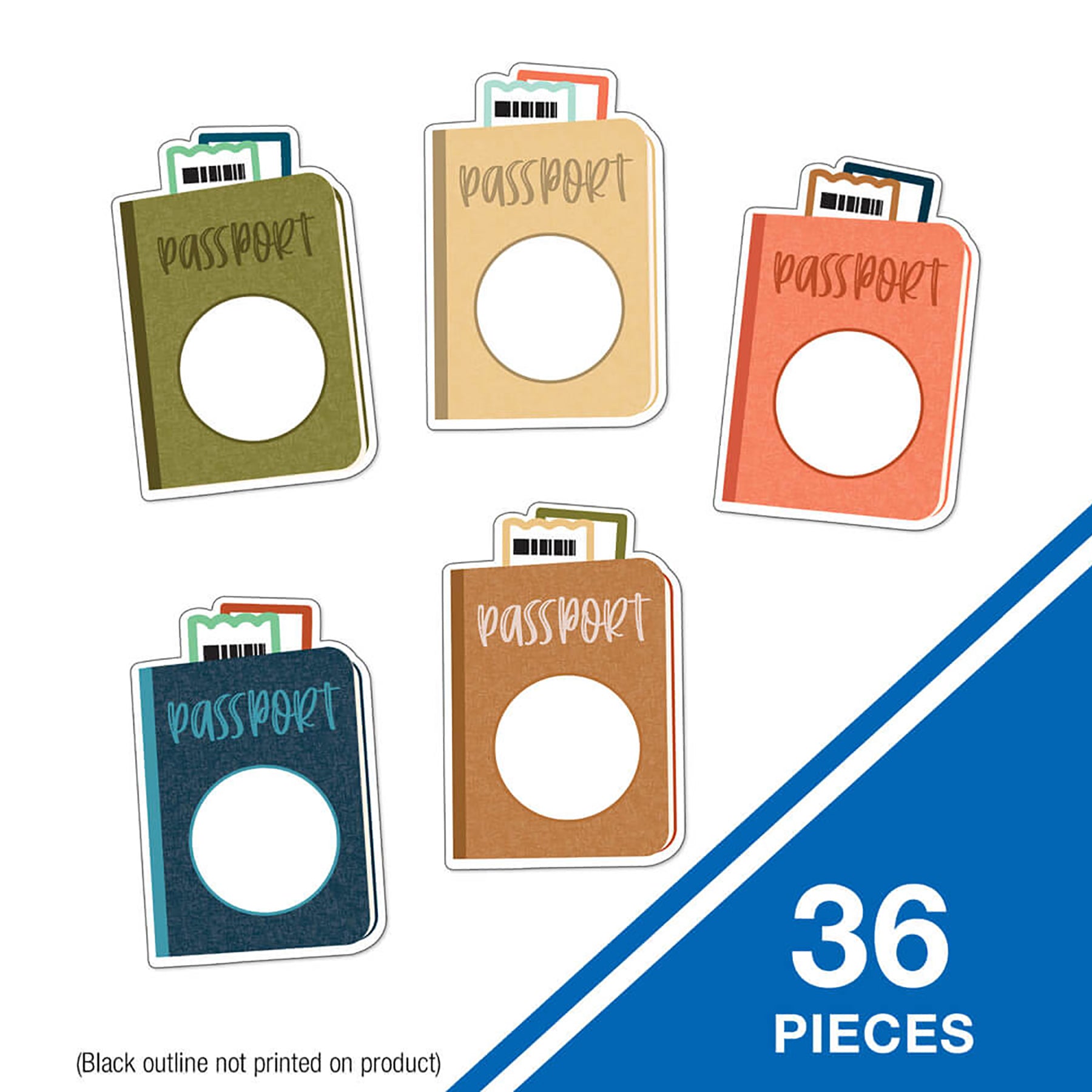 Let's Explore Passports Cut-Outs, Pack of 36