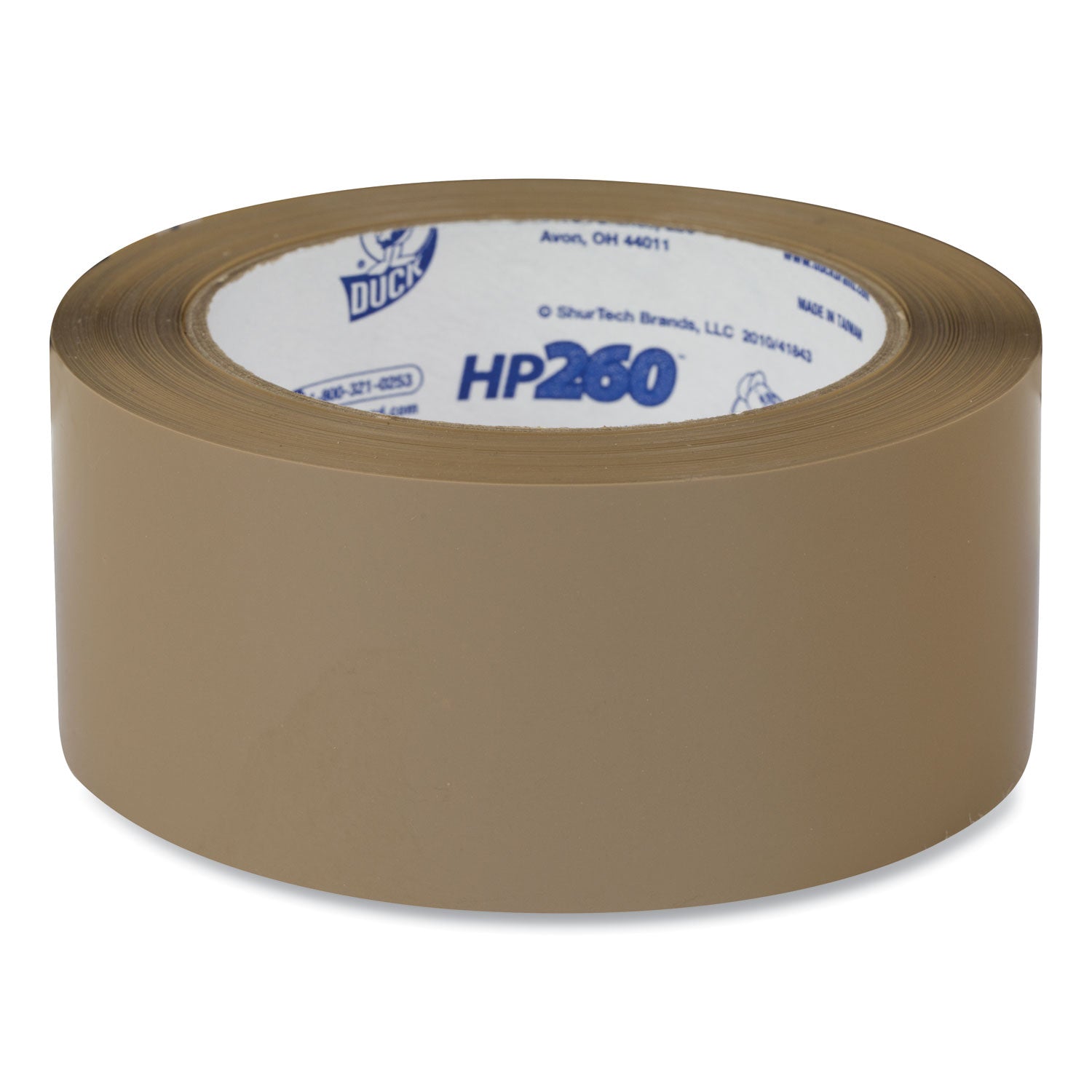 Duck Brand HP260 Packing Tape - 60 yd Length x 1.88" Width - 3" Core - Tan - 3.10 mil - Acrylic Backing - UV Resistant - For Mailing, Shipping, Label Protection, Packing - 1 Roll