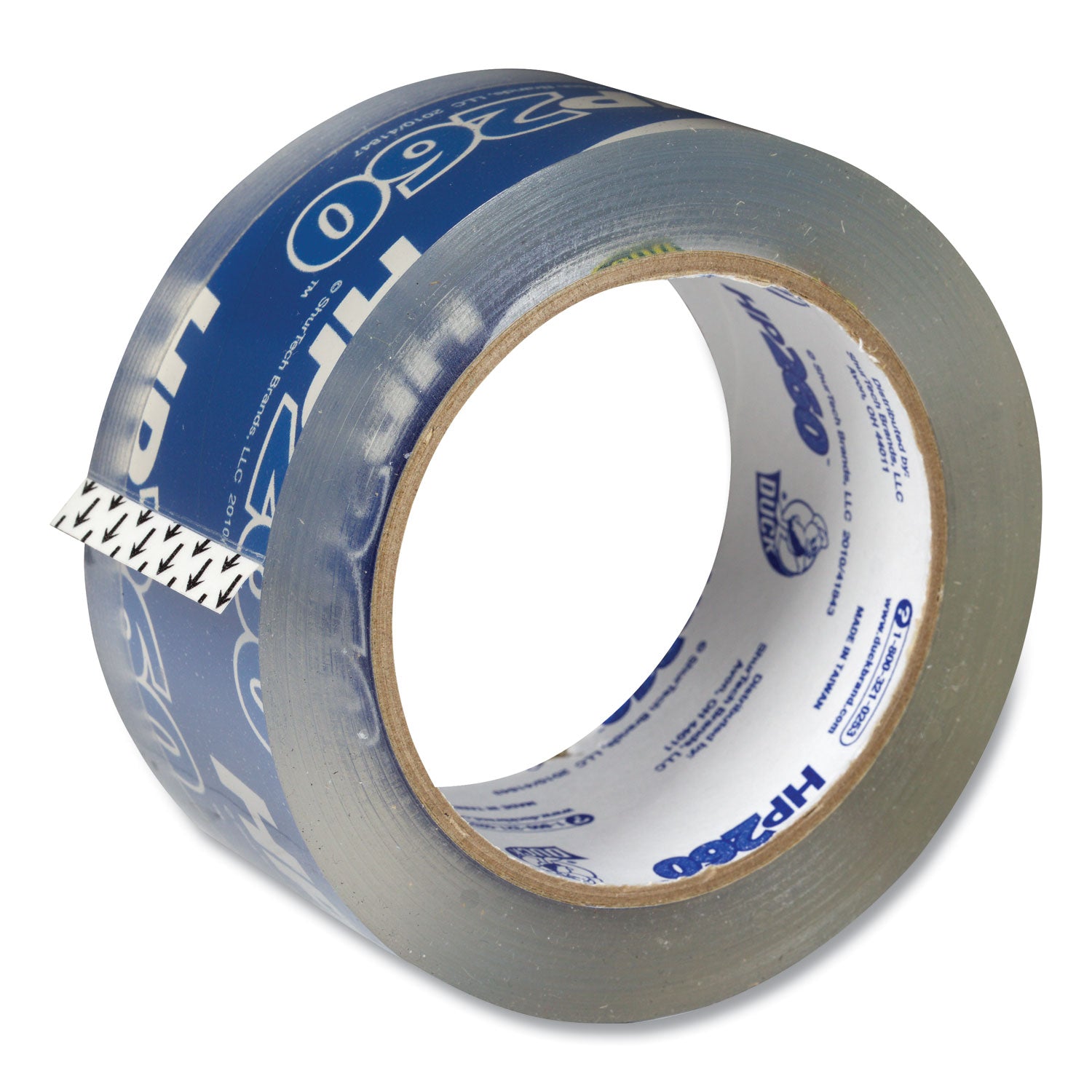 Duck Brand HP260 Packing Tape - 60 yd Length x 1.88" Width - 3" Core - Clear - 3.10 mil - Acrylic Backing - UV Resistant - For Packing, Shipping, Mailing - 1 Carton