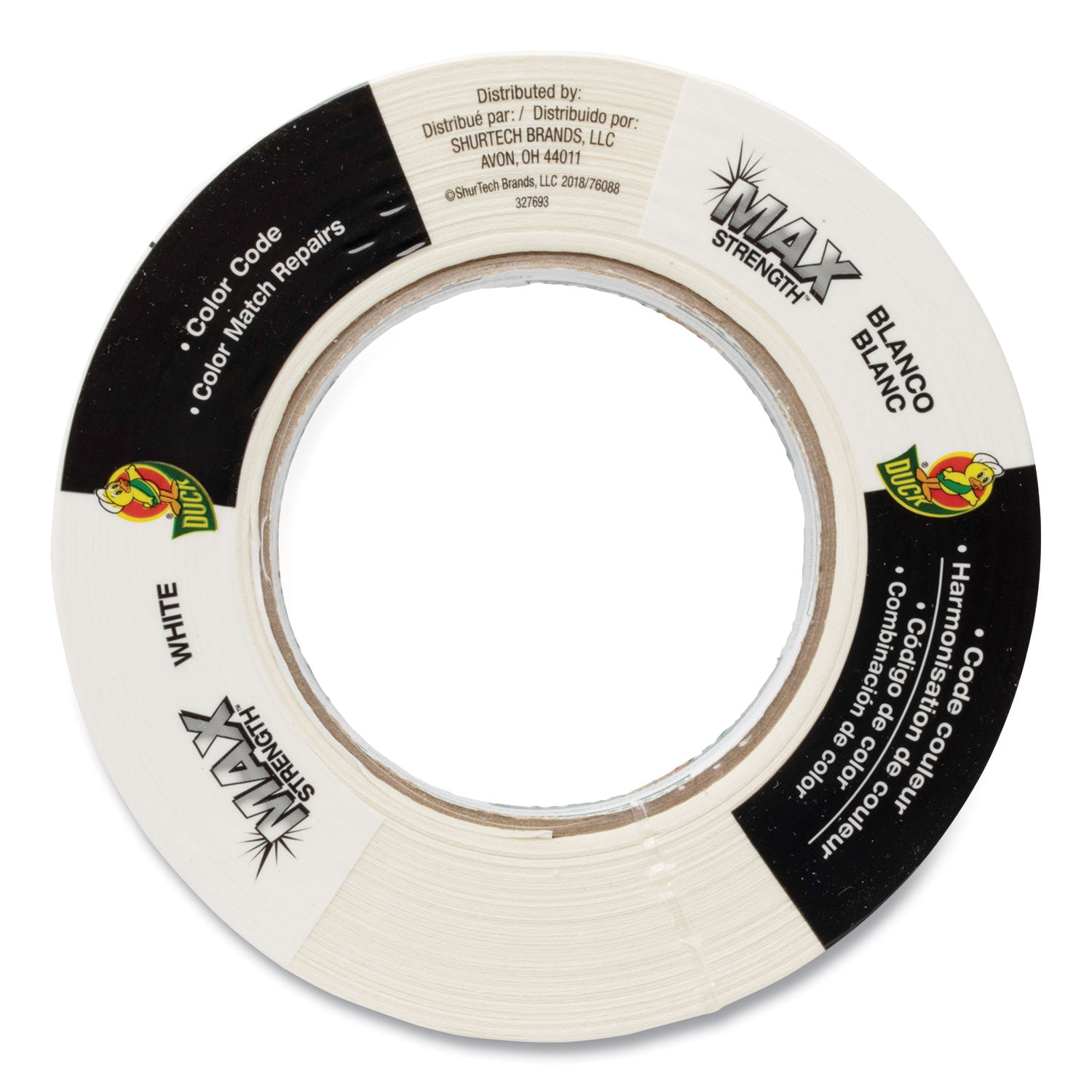 35 yd Length x 1.88" Width - White - Natural Rubber - Polyethylene Backing - For Indoor, Outdoor - 1 Roll