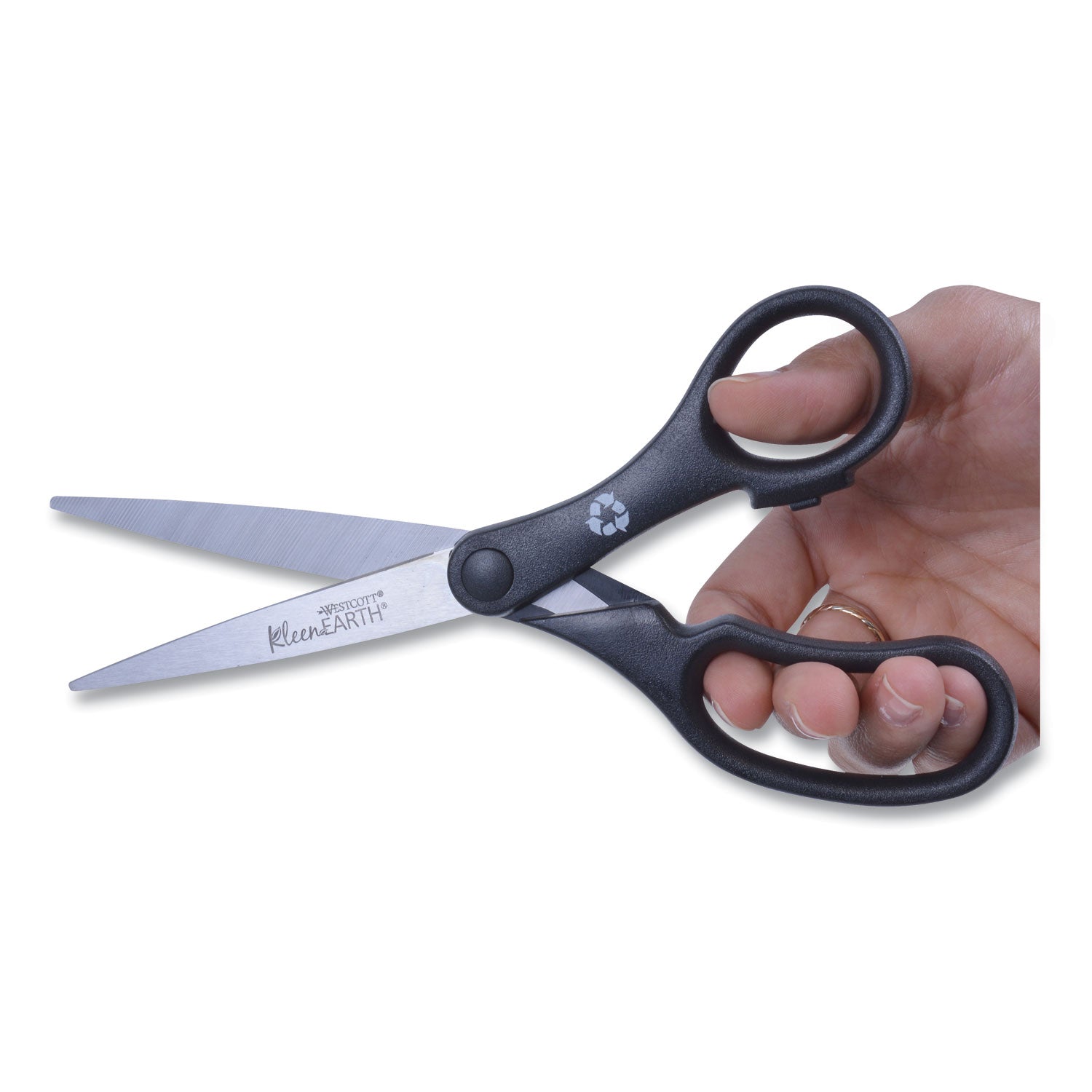 KleenEarth® Basic 8" Scissors, Straight, Black