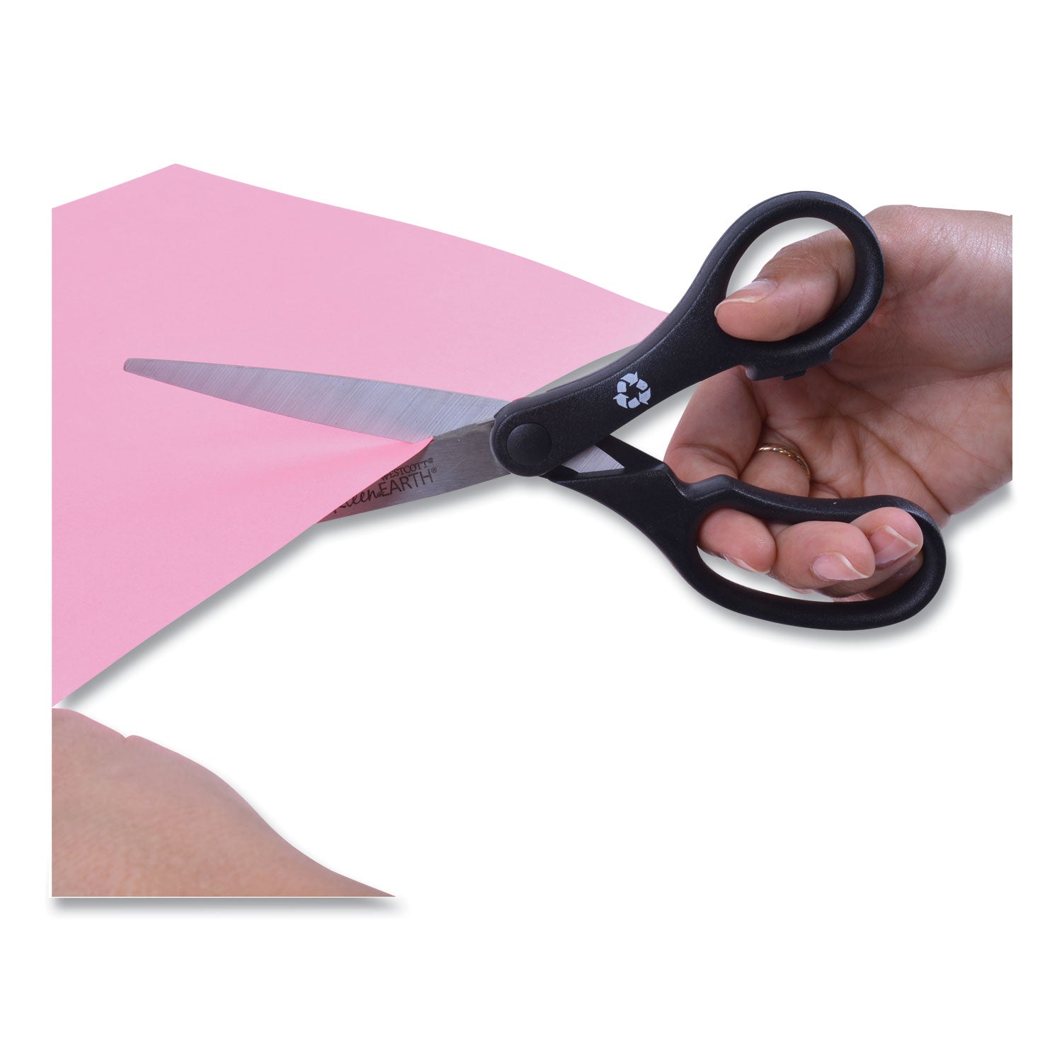 KleenEarth® Basic 8" Scissors, Straight, Black