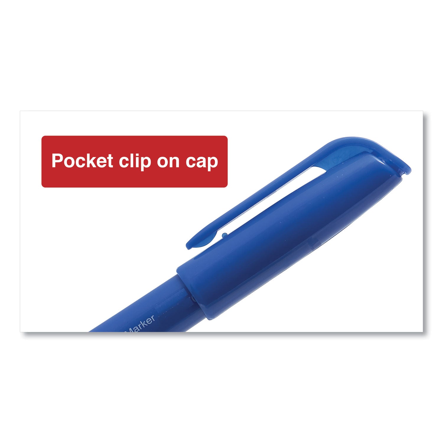 Pen-Style Permanent Marker, Fine Bullet Tip, Blue