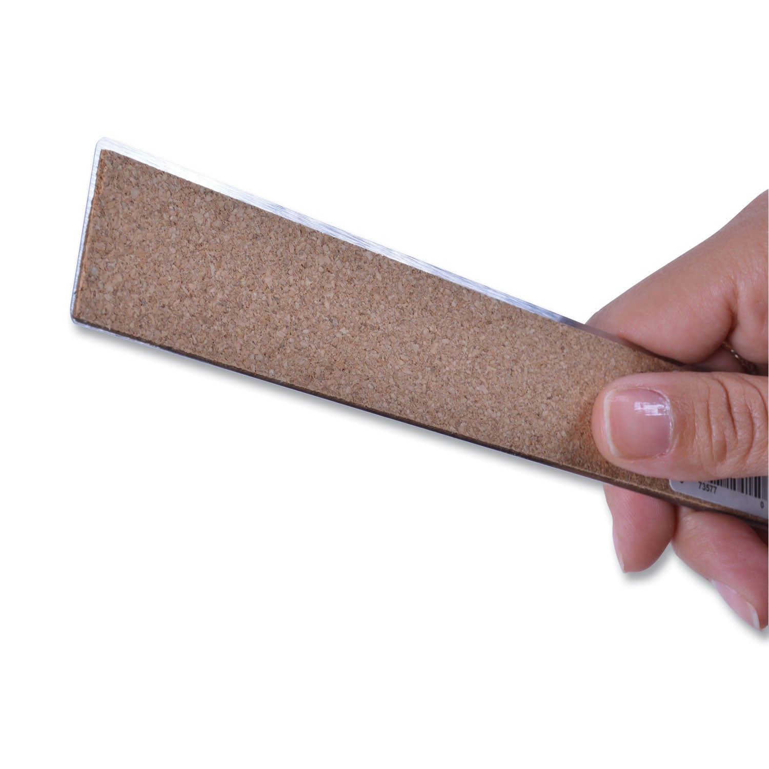 12" Stainless Steel Office Ruler With Non Slip Cork Base