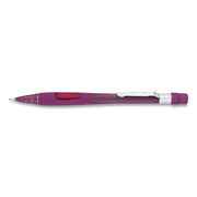 Pentel Quicker Clicker Automatic Pencils - 0.9 mm Black Lead - #2 - Refillable - Transparent Red Barrel - 1 Each