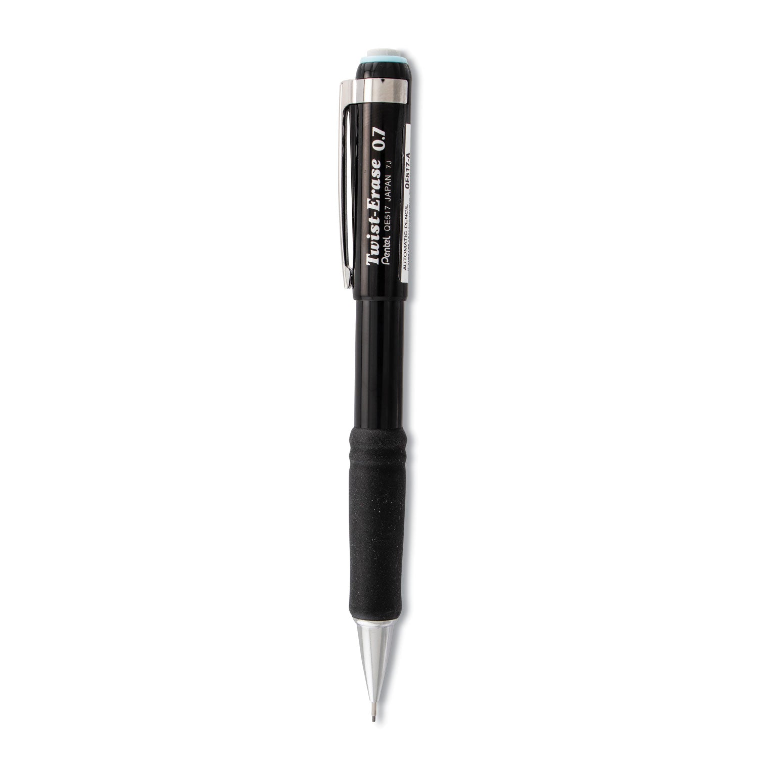 Pentel Twist-Erase III Mechanical Pencil - 0.7 mm Lead - HB - Refillable - Black Barrel - 1 Each