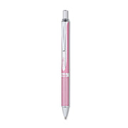 Pentel EnerGel Alloy Rollerball Pen - 0.7 mm Medium Pen Point - Refillable - Retractable - Black Ink - Gel-based - Metallic Pink Aluminum Barrel - Metal, Stainless Steel Tip - 1 Each