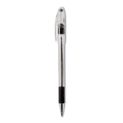 Pentel R.S.V.P. Ballpoint Stick Pens - 0.7 mm Fine Pen Point - Refillable - Black Ink - Clear Barrel - 1 Dozen