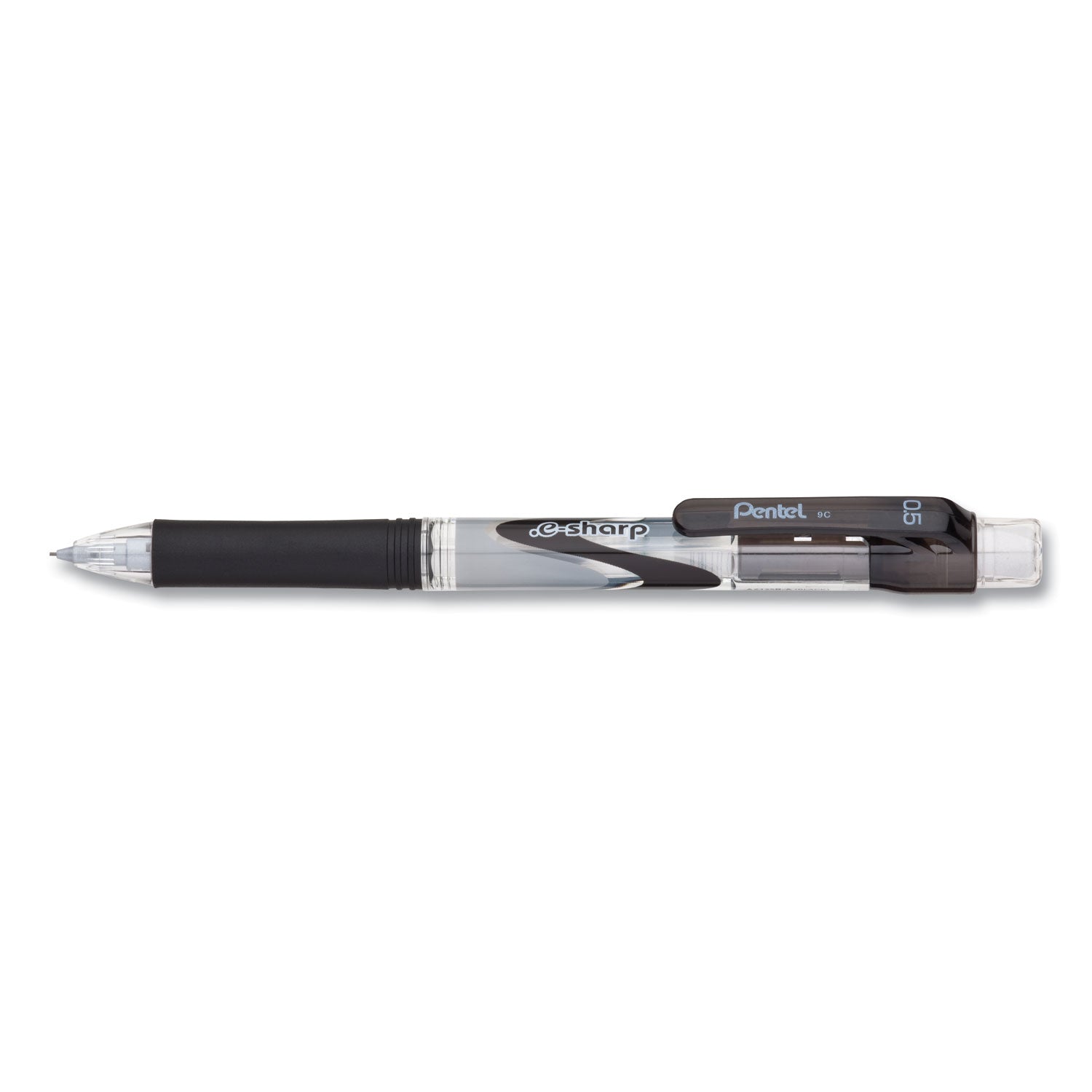 Pentel E-Sharp Mechanical Pencils - 0.5 mm Lead - #2 - Refillable - Black Barrel - 1 Dozen