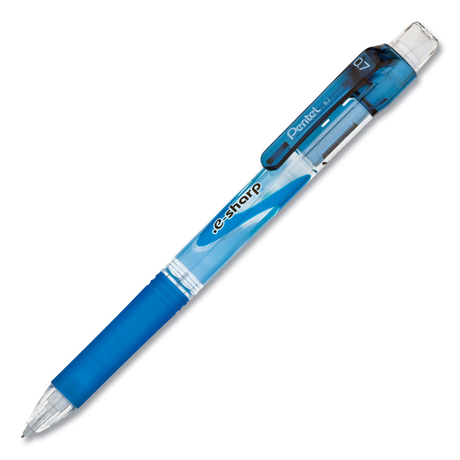 Pentel E-Sharp Mechanical Pencils - 0.7 mm Lead - #2 - Refillable - Blue Barrel - 1 Dozen