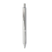 Pentel EnerGel Alloy Rollerball Pen - 0.7 mm Medium Pen Point - Refillable - Retractable - Black Ink - Gel-based - Metallic Silver Metal Barrel - Stainless Steel Tip - 1 Each