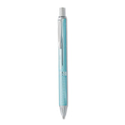 Pentel EnerGel Alloy Rollerball Pen - 0.7 mm Medium Pen Point - Refillable - Retractable - Black Ink - Gel-based - Aqua Marine Aluminum Alloy Barrel - Stainless Steel Tip - 1 Each