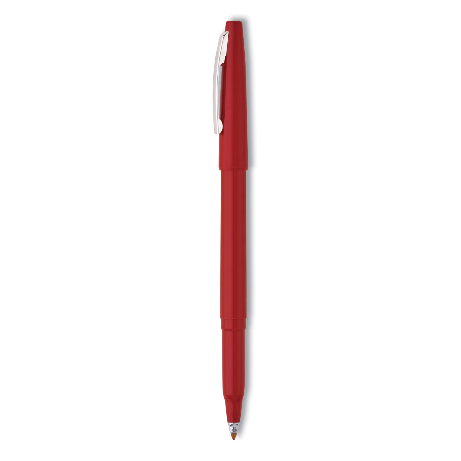 Pentel Rolling Writer Pens - 0.8 mm Medium Pen Point - Red Ink - Red Plastic Barrel - 1 Dozen