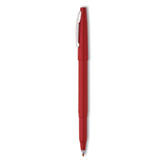 Pentel Rolling Writer Pens - 0.8 mm Medium Pen Point - Red Ink - Red Plastic Barrel - 1 Dozen
