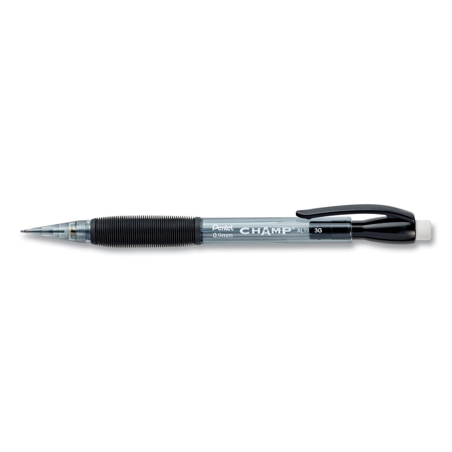 0.9 mm Black Lead - #2 - Translucent Black Plastic Barrel - 1 / Dozen