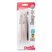 Pentel Sharp Premium Mechanical Pencils, 0.7 mm HB Lead, Refillable, Assorted Barrels, 3 Pack