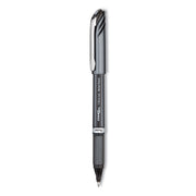 EnerGel EnerGel NV Liquid Gel Pens - 1 mm Bold Pen Point - Black Ink - Gel-based - Gray Barrel - Metal Tip - 1 Dozen