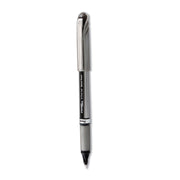 EnerGel EnerGel NV Liquid Gel Pens - 0.7 mm Medium Pen Point - Black Ink - Gel-based - Gray Barrel - Metal Tip - 1 Dozen