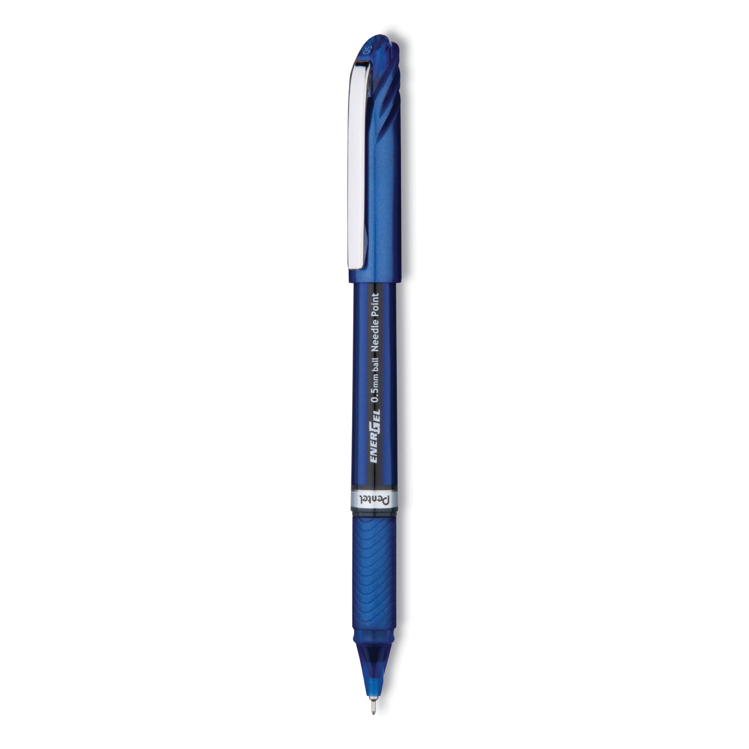 EnerGel EnerGel NV Liquid Gel Pens - 0.5 mm Fine Needle Pen Point - Blue Ink - Gel-based - Blue Barrel - Metal Tip - 1 Dozen