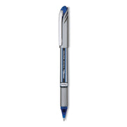 EnerGel EnerGel NV Liquid Gel Pens - 0.7 mm Medium Pen Point - Blue Ink - Gel-based - Gray Barrel - Metal Tip - 1 Dozen