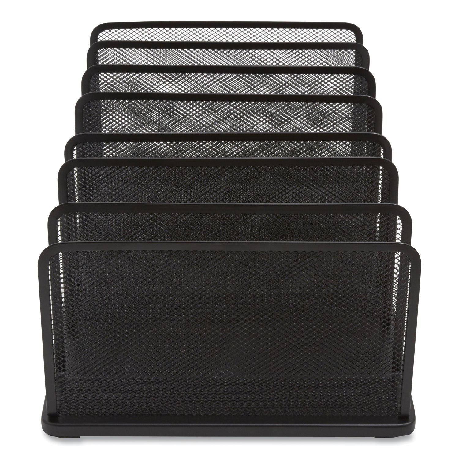 Wire Mesh Vertical Document Sorter, 7 Sections, Letter-Size, 11.65 X 20 X 6.61, Matte Black