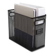 Wire Mesh Box-Style Vertical Document Organizer, 1 Section, Letter-Size, 5.79 X 12.4 X 10.16, Matte Black