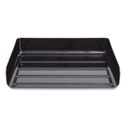 Side-Load Stackable Plastic Document Tray, 1 Section, Legal-Size, 15.06 X 9.72 X 3.01, Black, 2/pack