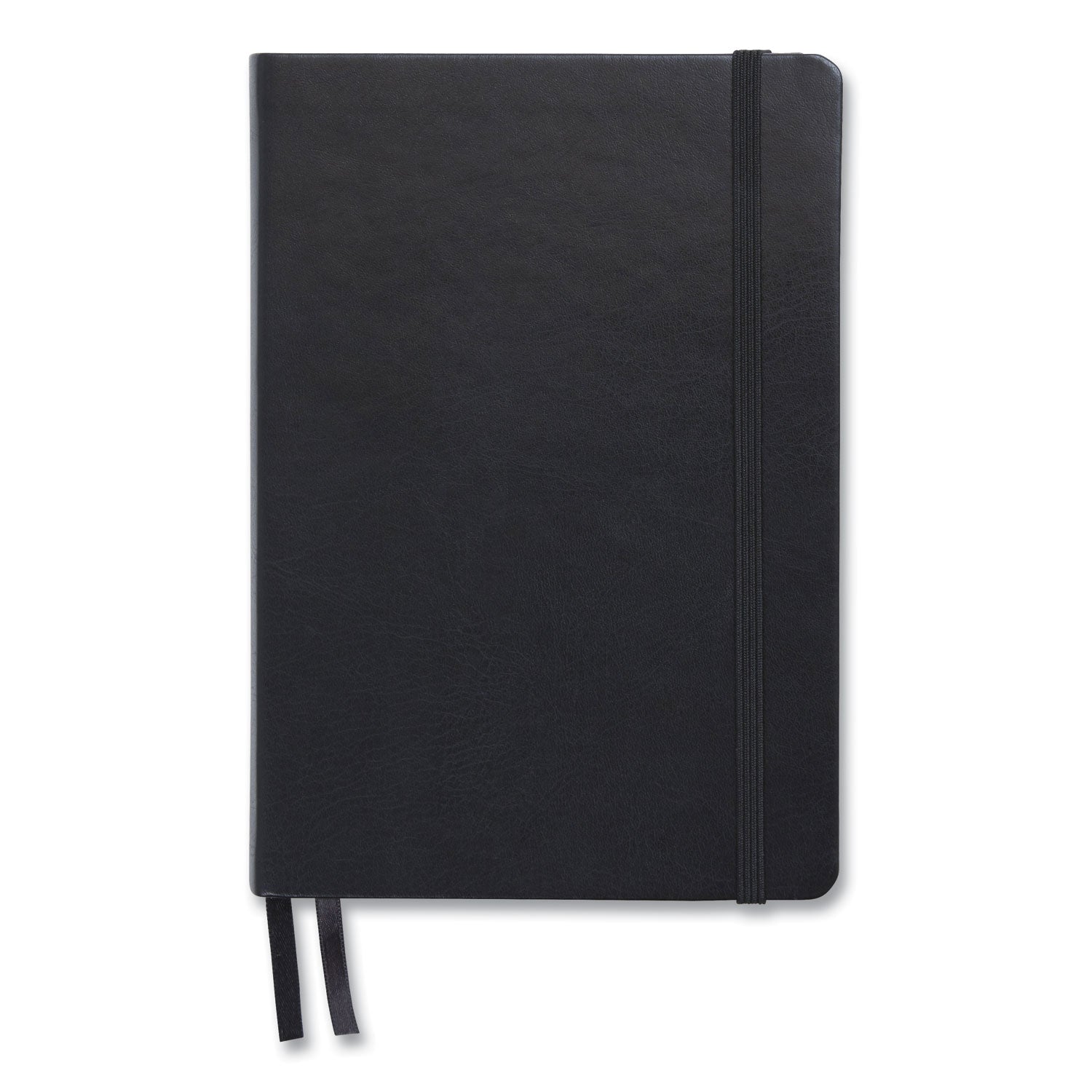 Flexible-Cover Business Journal with Elastic Closure, 1-Subject, Narrow Rule, Black Cover, (128) 8 x 5.5 Sheets