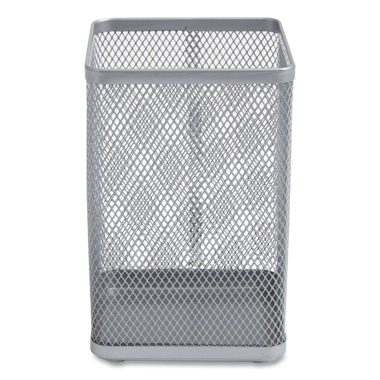 Wire Mesh Jumbo Pencil Holder, 4.33 X 4.33 X 6.69, Silver