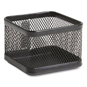 Small Stackable Wire Mesh Accessory Holder, 3.46 X 3.46 X 2.75, Black