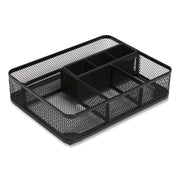 Mesh Drawer Organizer, Seven Compartment, 9.76 X 7.48 X 2.68, Black