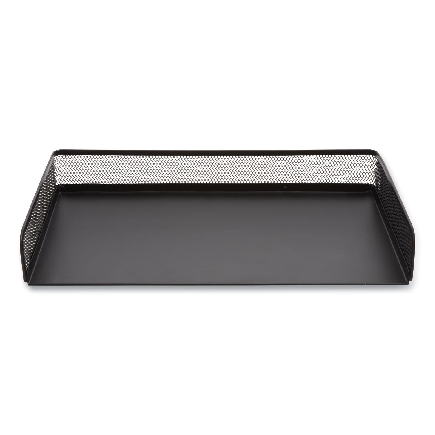 Side-Load Stackable Wire Mesh Document Tray, 1 Section, Legal-Size, 17.32 X 9.84 X 2.76, Matte Black