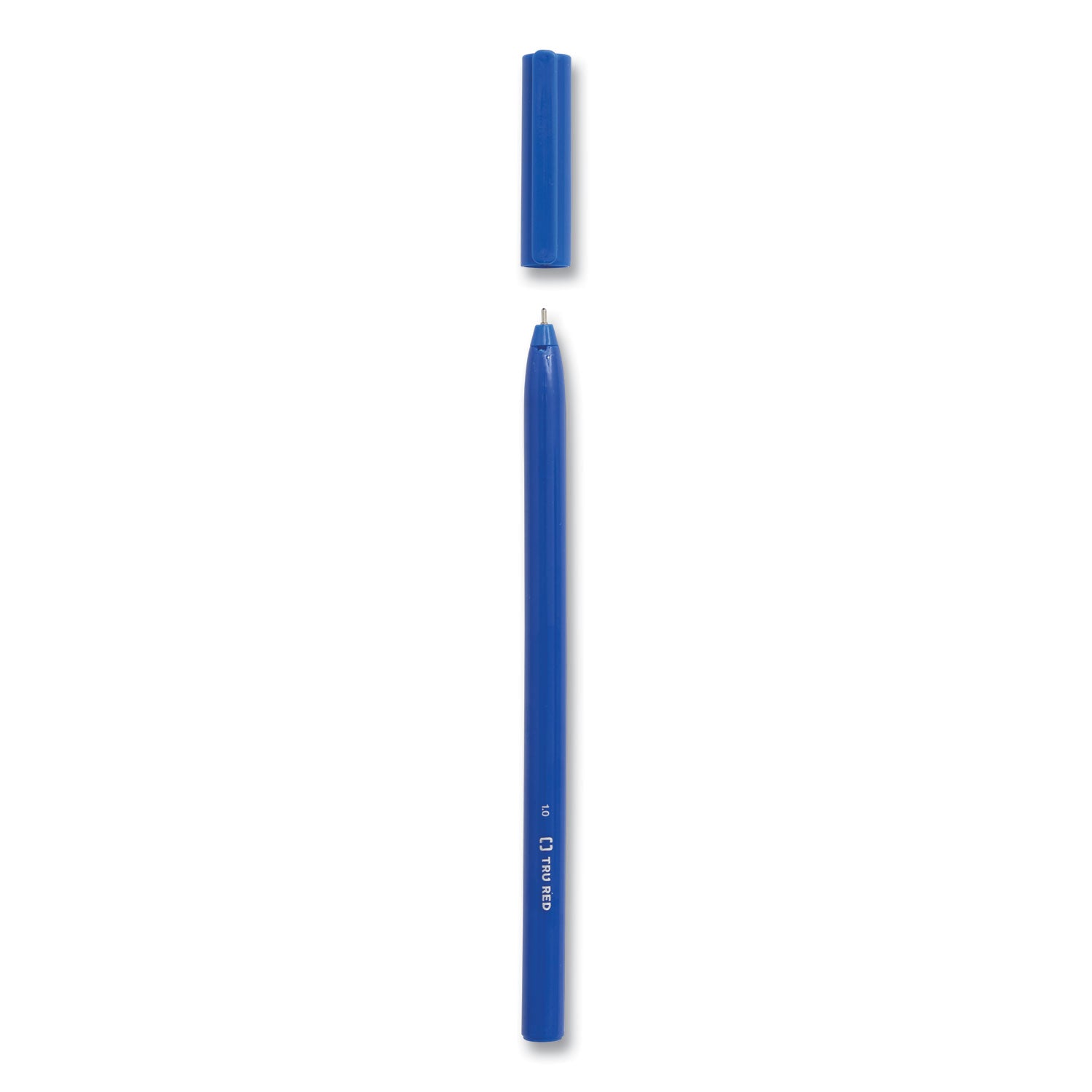 Ballpoint Pen, Stick, Medium 1 Mm, Blue Ink, Blue Barrel, Dozen