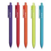 QUICK DRY GEL PEN, RETRACTABLE, MEDIUM 0.7 MM, ASSORTED INK AND BARREL COLORS, 5/PACK