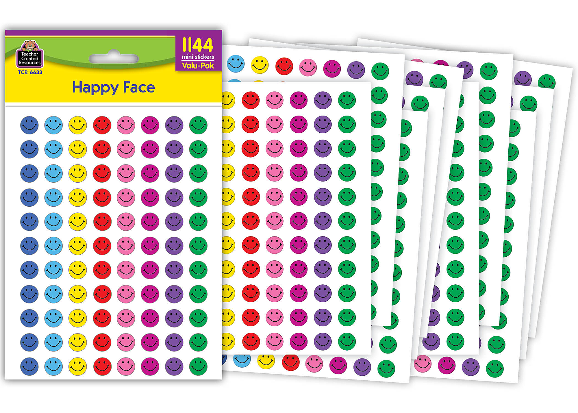 Happy Face Mini Stickers Valu-Pak