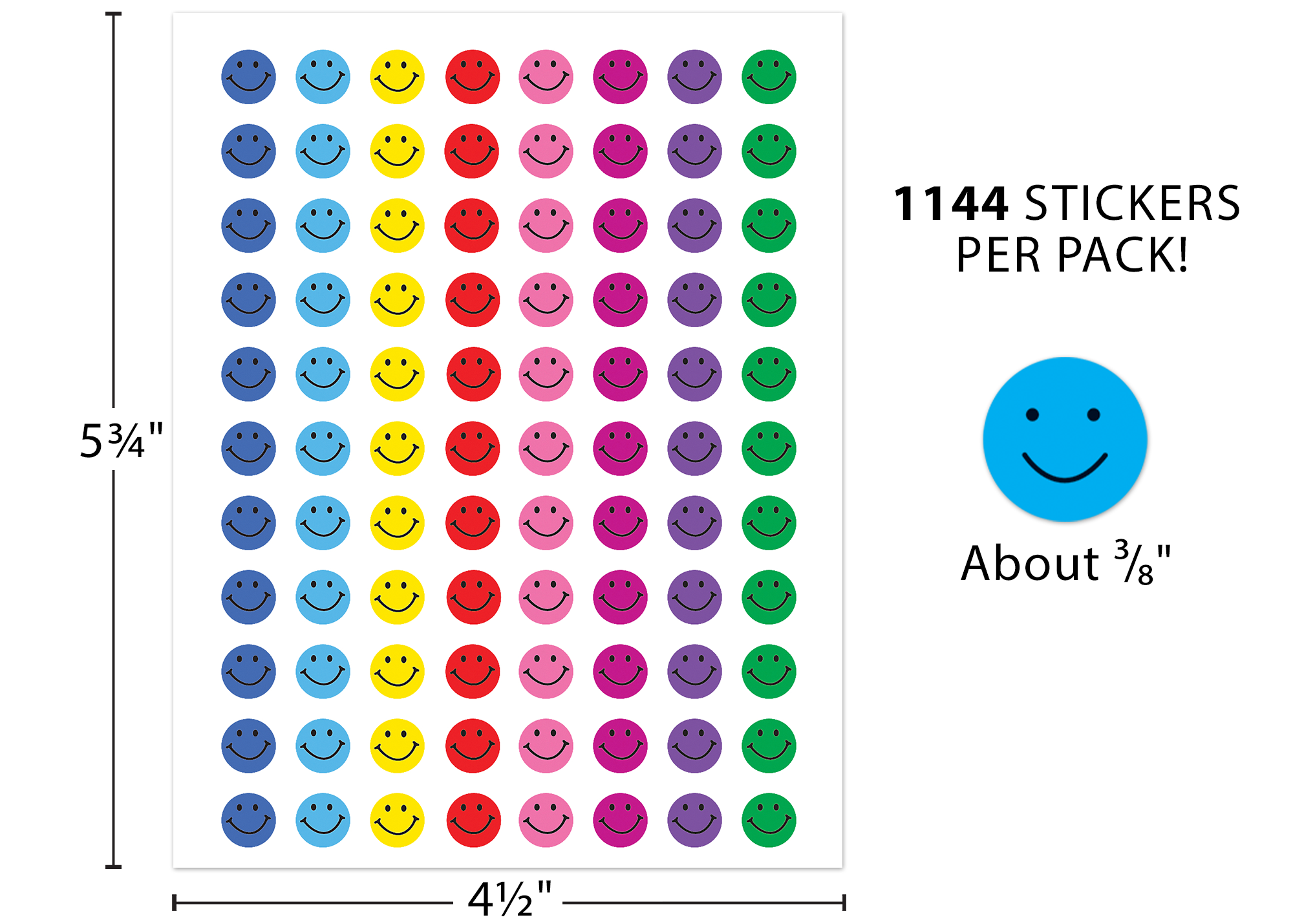 Happy Face Mini Stickers Valu-Pak