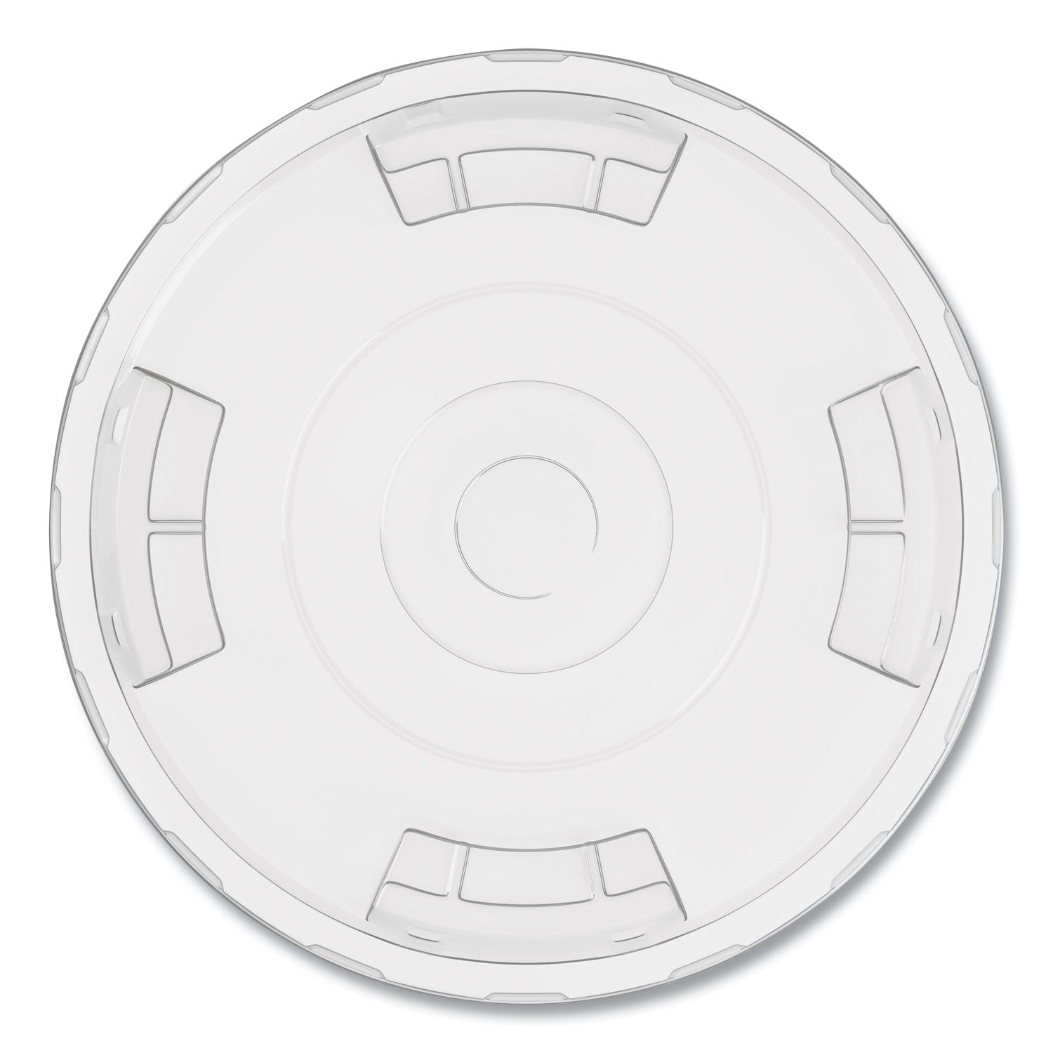 Compostable Straw Slot Plastic Cold Cup Lids, Fits 12 oz/16 oz Cold Cups, Clear, 500/Pack